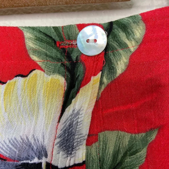 Vintage Red  Hawaiian 2-piece Shorts Set - Picture 9 of 12